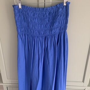 Universal Thread Royal Blue Smocked Strapless Maxi Dress